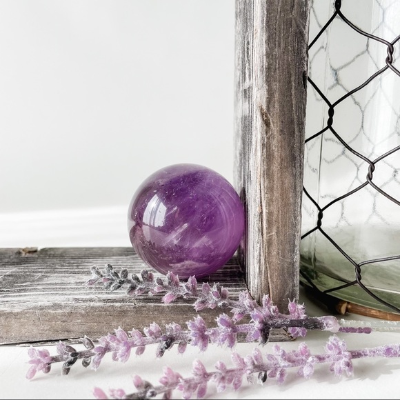 Amethyst 42 mm Sphere Orb Display - Picture 4 of 6